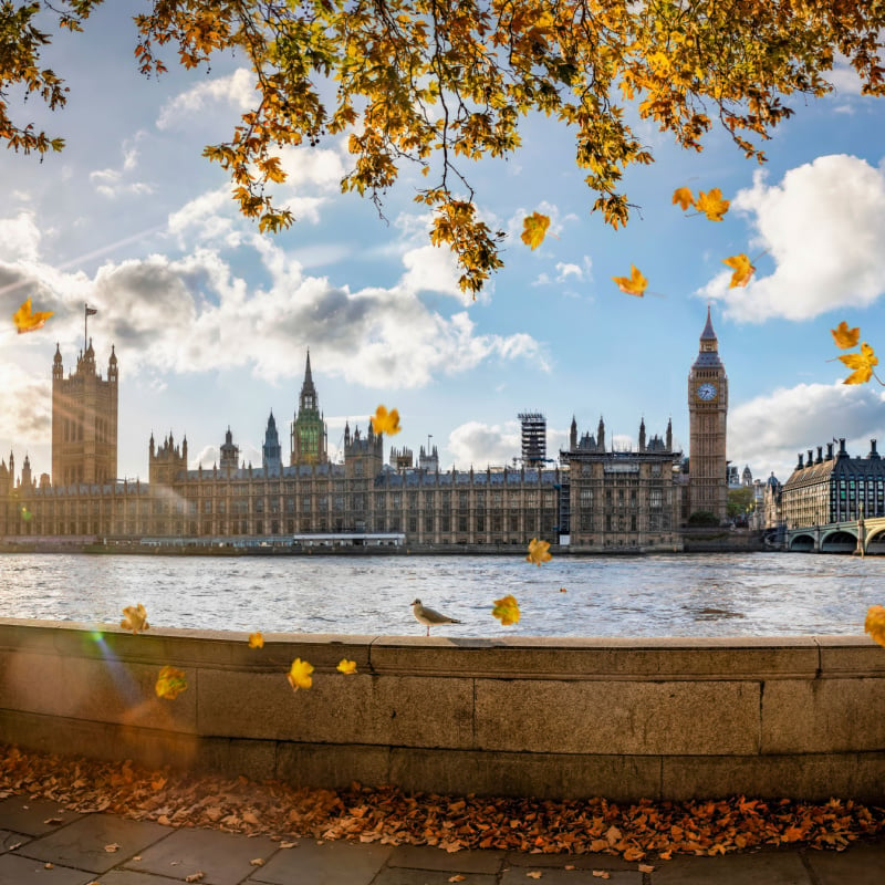 Pałac Westminsterski i wieża Big Bena w Londynie, Wielka Brytania,