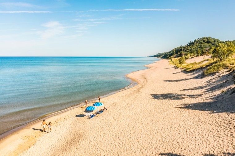 Oval Beach Saugatuck Michigan, USA Zdjęcie za pośrednictwem pisarki Shilpy Ganatry