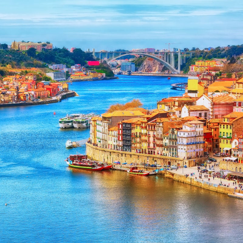 Widok z lotu ptaka na Porto, Portugalia