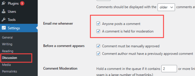 Wyłącz powiadomienia o komentarzach w WordPressie 