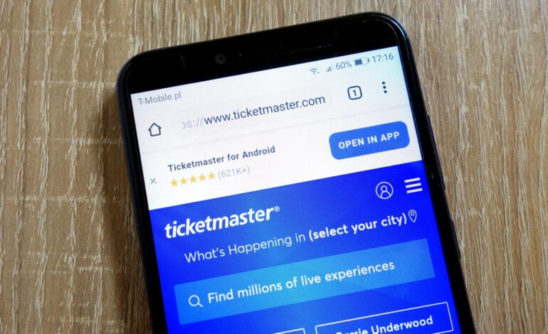 Ticketmaster ukrywa fałszywe opłaty za loginami i menu