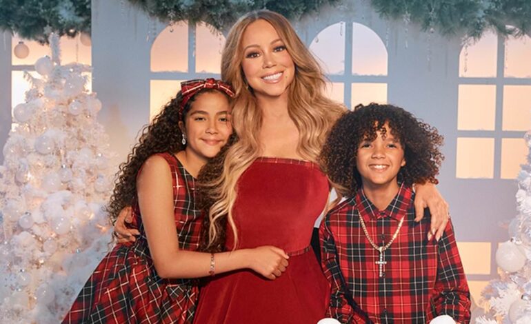 Mariah Carey wykorzystuje momenty ze swojego kultowego teledysku „All I Want for Christmas” z bliźniakami Maroccan i Monroe w ich pierwszej wspólnej kampanii dla The Children’s Place