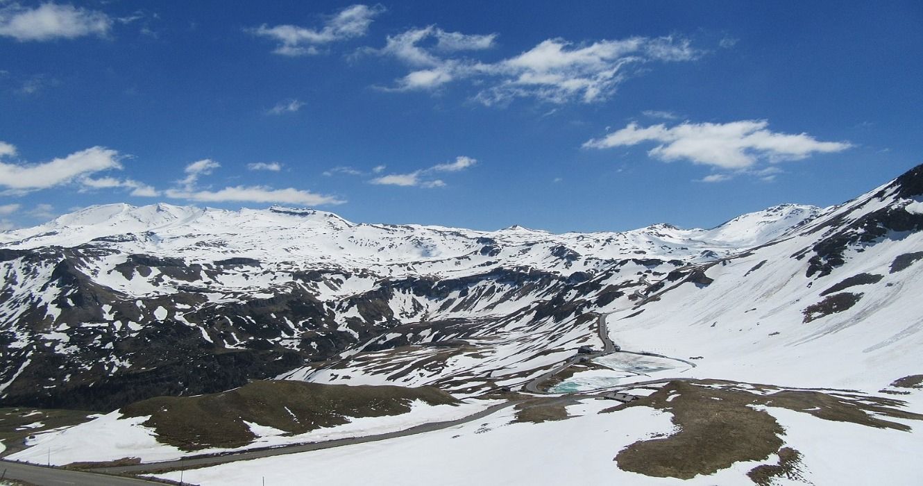 Grossglockner, najwyższa góra w Austrii zimą 