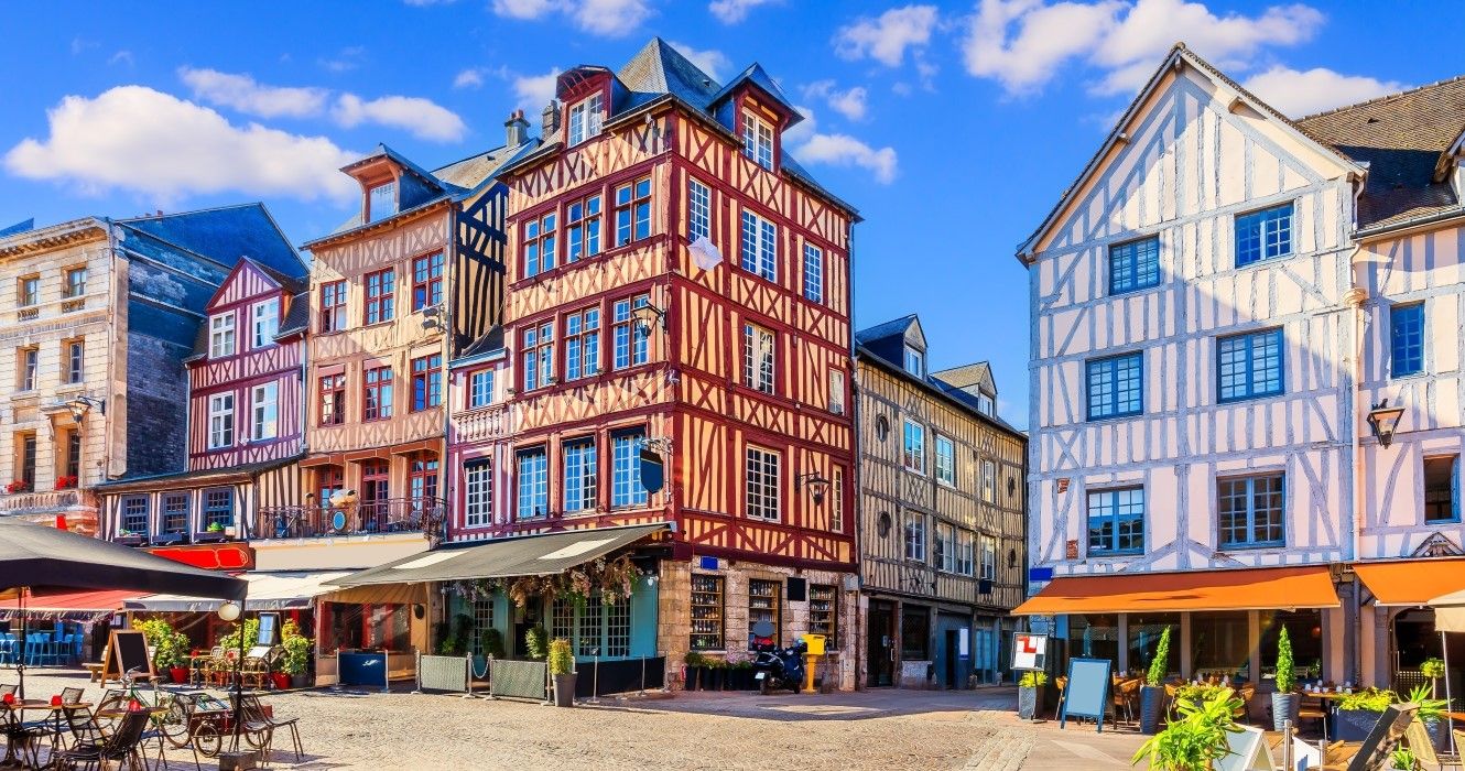 Stary Rynek w Rouen, Normandia, Francja