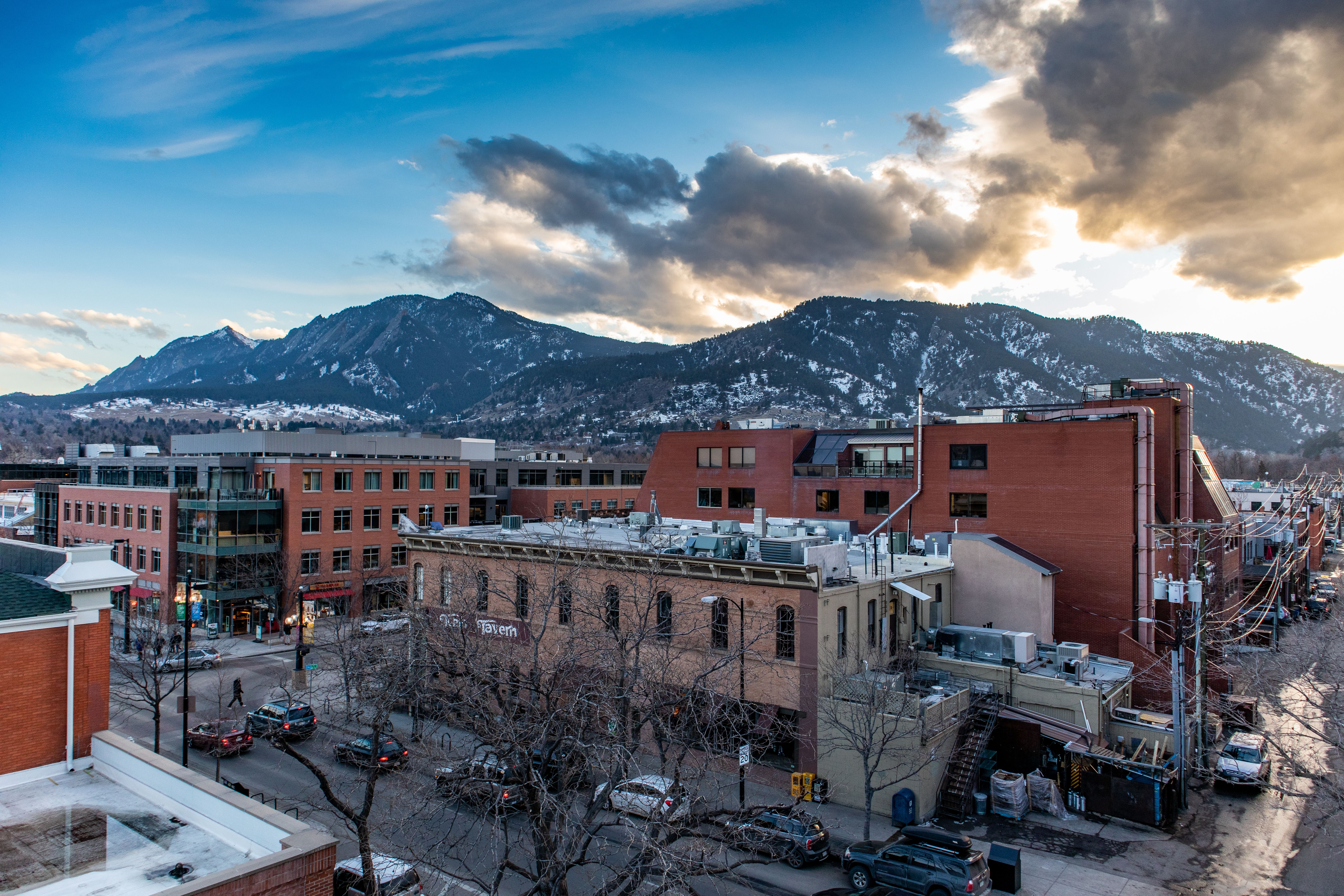 Widok z lotu ptaka na Boulder, Kolorado, USA