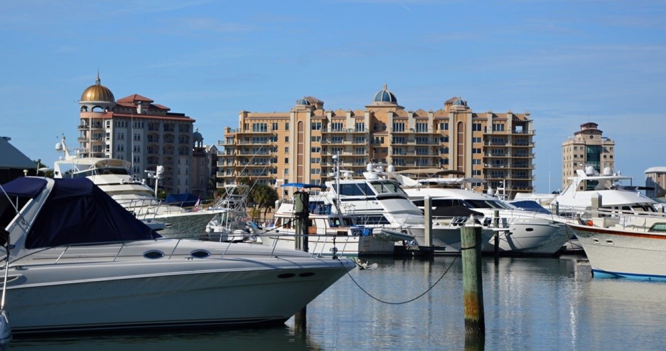 Marina w centrum Sarasoty na Florydzie
