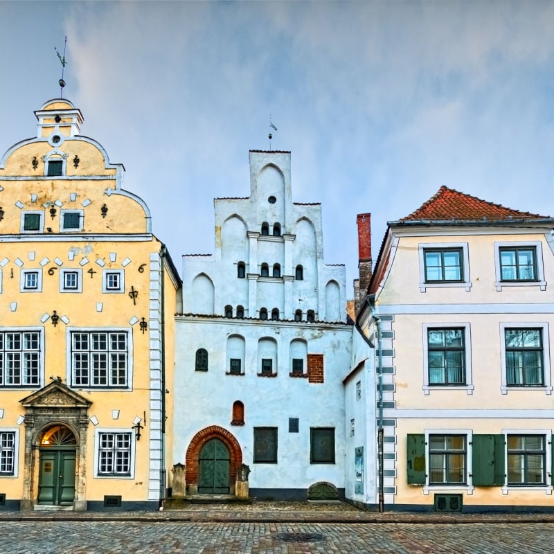 budynki w Rydze na Łotwie