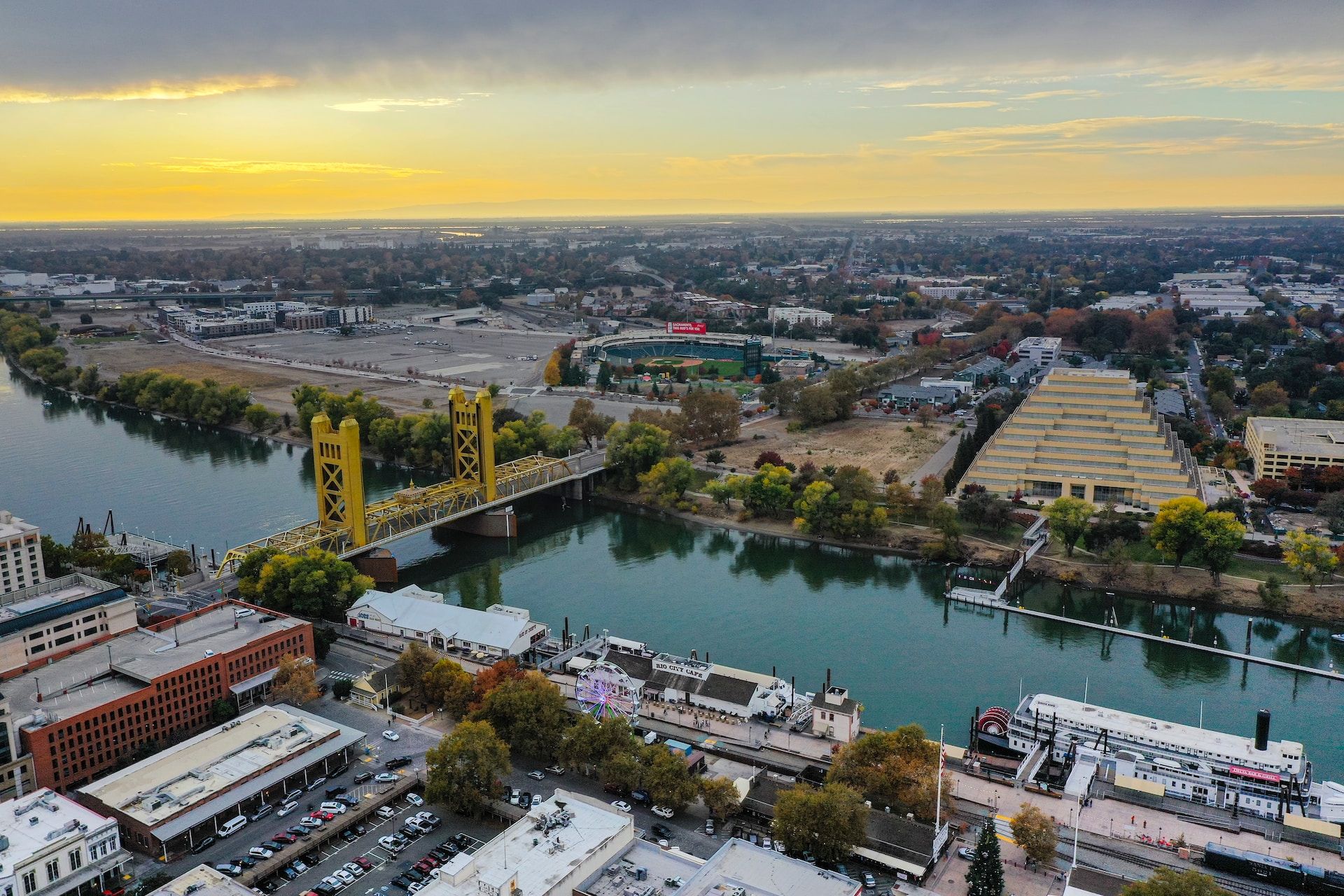 Widok z lotu ptaka na Sacramento, Kalifornia, USA