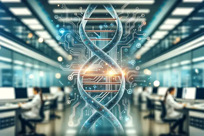 Koncepcja sztuki technologii genetyki DNA