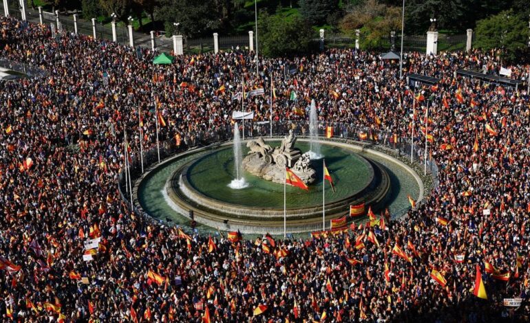 Największy protest w Hiszpanii przeciwko katalońskiej ustawie o amnestii zgromadził 170 000 osób