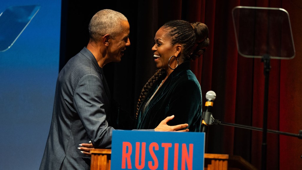 (LR) Barack Obama i Michelle Obama