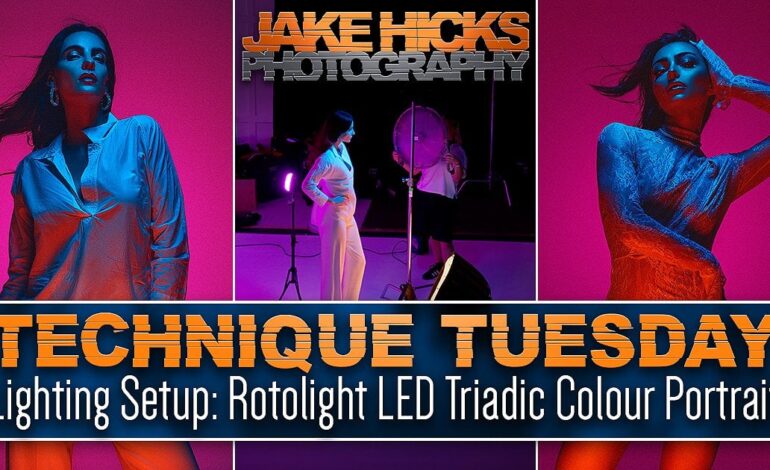Stwórz ten triadyczny kolorowy portret dzięki zestawowi oświetlenia LED Rotolight