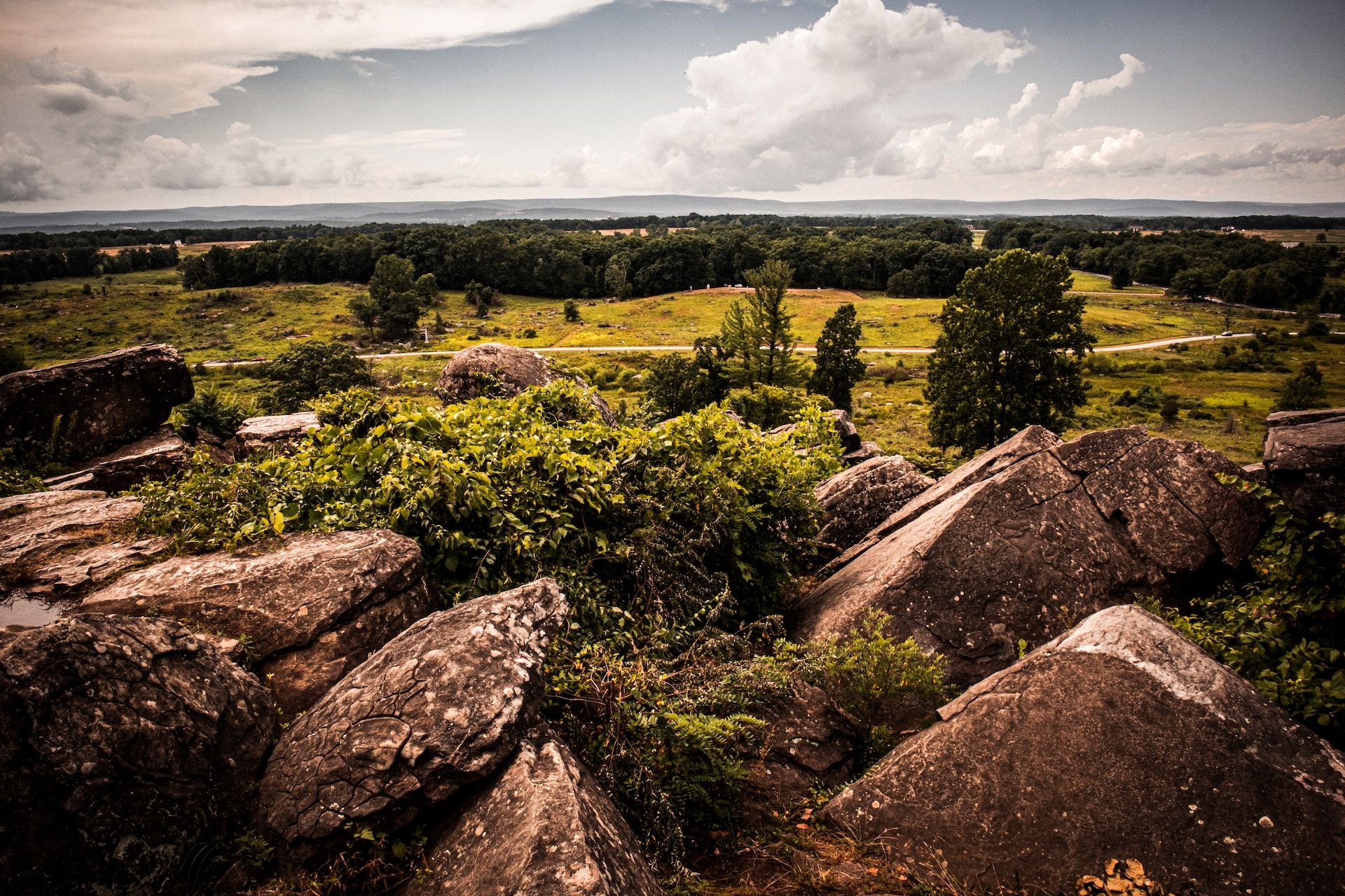 Mały okrągły szczyt w Gettysburgu w Pensylwanii