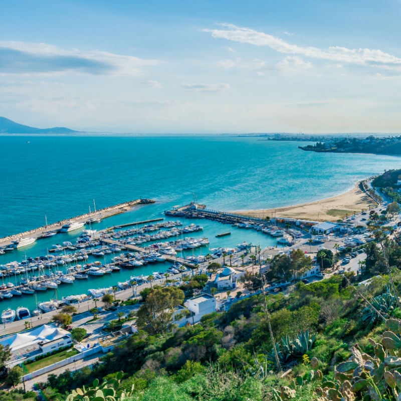 port w Sidi Bou, powiedział Tunezja