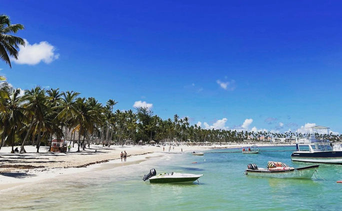 Plaża w pobliżu Punta Cana na Dominikanie, Punta Cana na Dominikanie