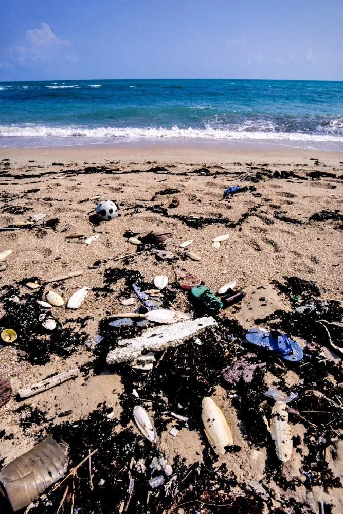 Śmieci na plaży na Koh Samui — Getty Images