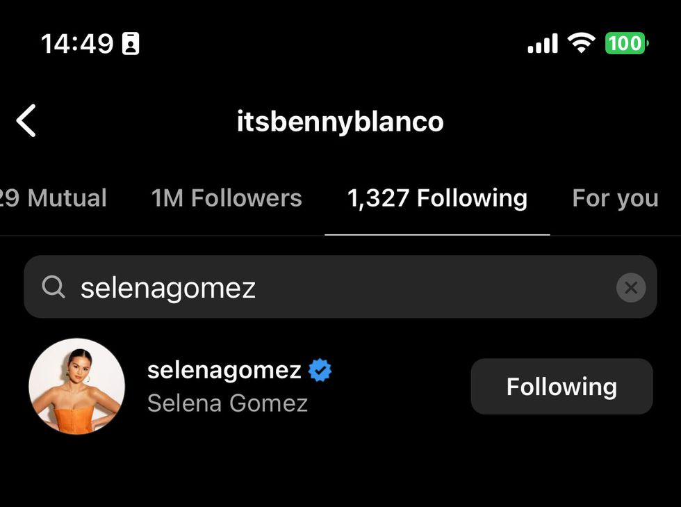 Selena Gomez i Benny Blanco obserwują się na Instagramie od 7 grudnia
