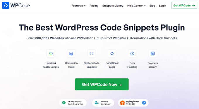 WPCode — najlepsza wtyczka do fragmentów kodu WordPress