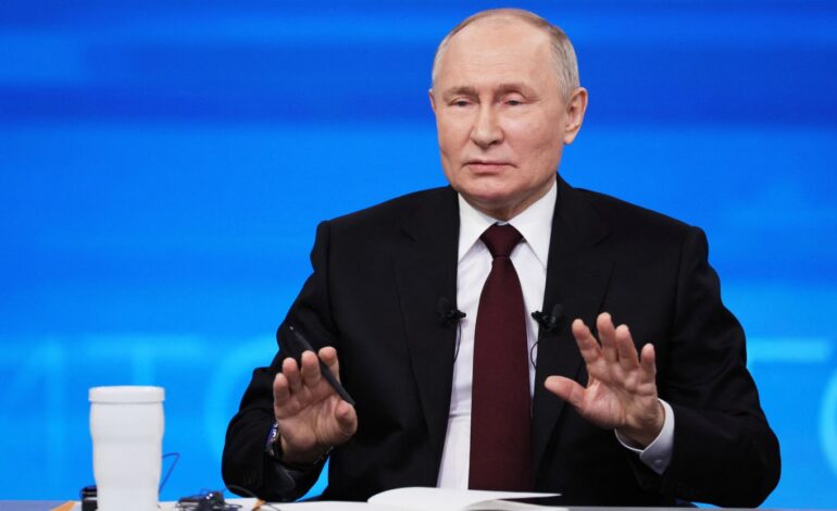 Putin sugeruje przejęcie większej części terytorium Ukrainy i przechwala się wysychaniem zachodnich „materiałów informacyjnych”.