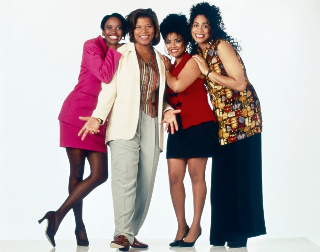 MIESZKANIE SINGLE (aka MY GIRLS), od lewej: Kim Coles, Queen Latifah, Kim Fields, Erika Alexander, 1993-1998.  tel.: Deborah Feingold / ©Fox Television / dzięki uprzejmości Everett Collection