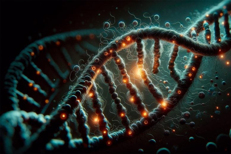 Koncepcja sztuki genetyki ciemnego genomu DNA