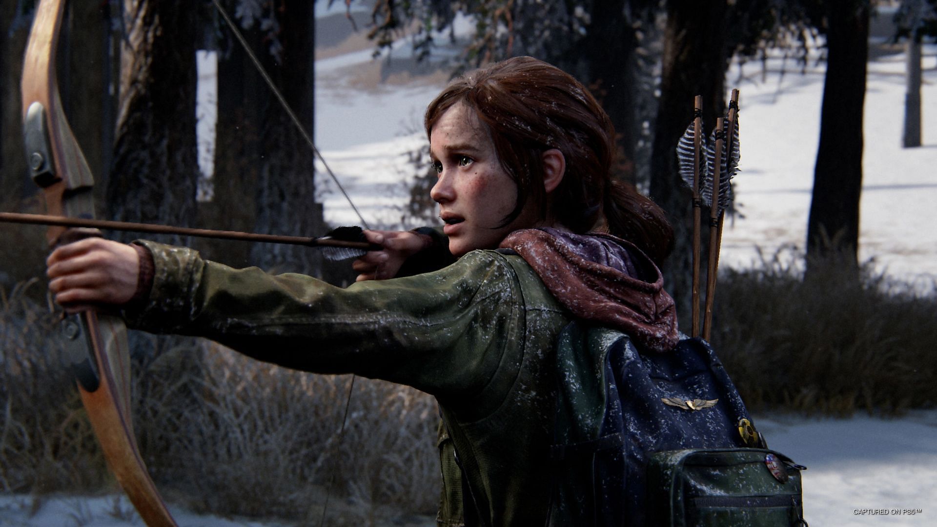 The Last of Us, część 1, przedstawia Ellie polującą na jelenia (zdjęcie za pośrednictwem Sony Interactive Entertainment)