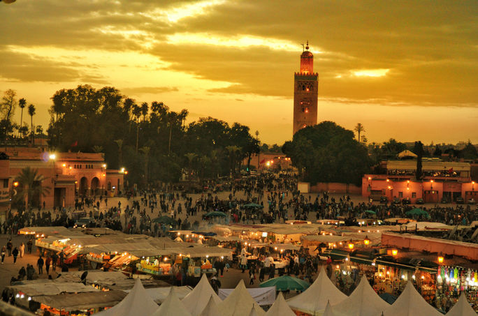 Plac Jemaa el-Fnaa w Marakeszu, Maroko