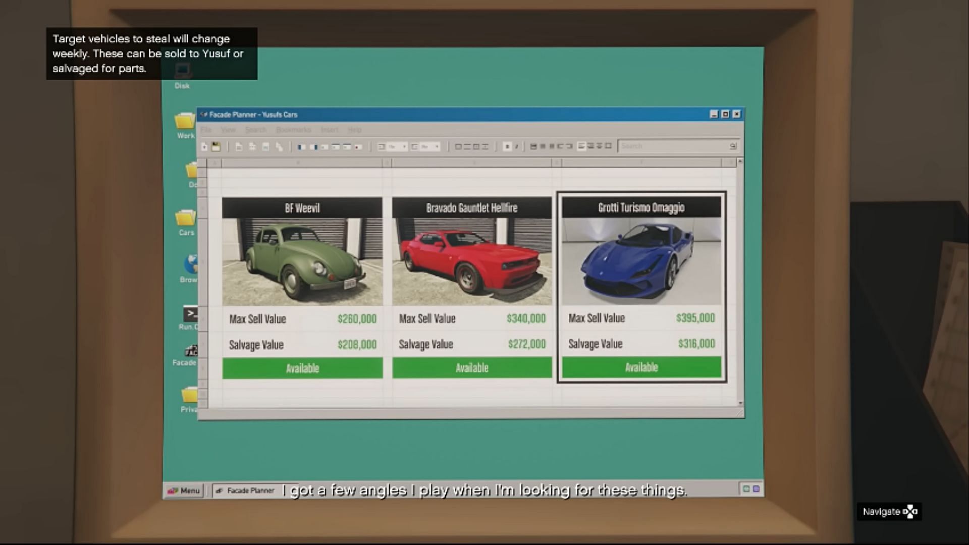 GTA Online Napad na pojazd można rozpocząć z komputera znajdującego się na terenie posesji (zdjęcie za pośrednictwem YouTube/TGG)