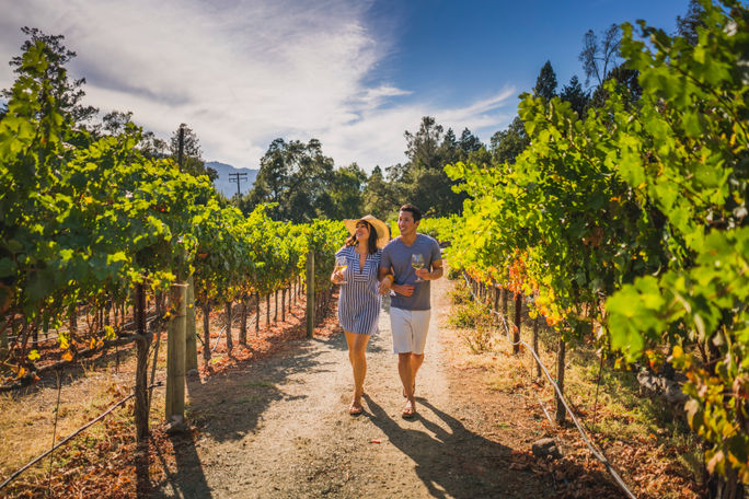 En Napa Valley siana bodegas de clase mundial, restauracje estrellas Michelín, alojamientos de lujo i paisajes hermosos.  (zdjęcie: Odwiedź USA)