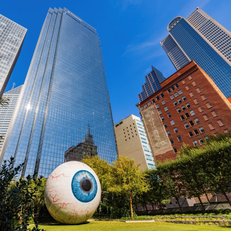 Sztuka gałki ocznej w centrum Dallas