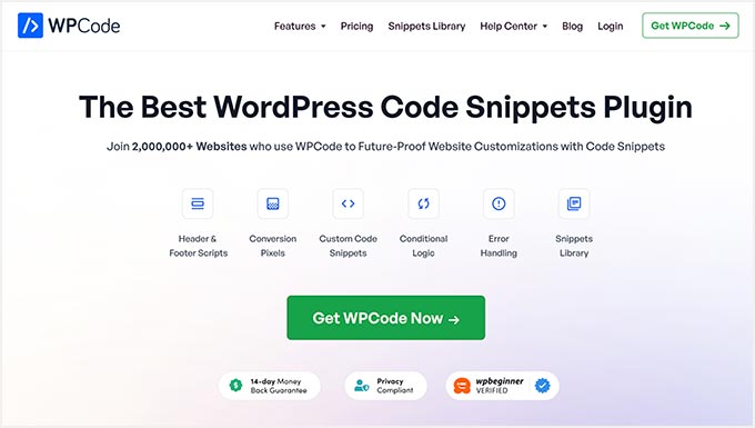 WPCode — najlepsza wtyczka do fragmentów kodu WordPress