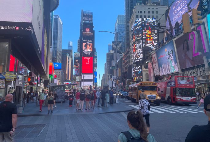 Times Square, Nowy Jork, New York Times Square, lato na Times Square, lato w Nowym Jorku