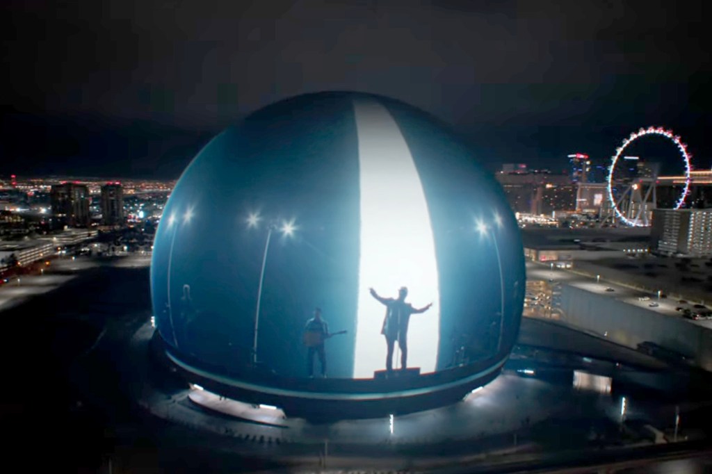 Występ U2 w Sphere w Las Vegas.