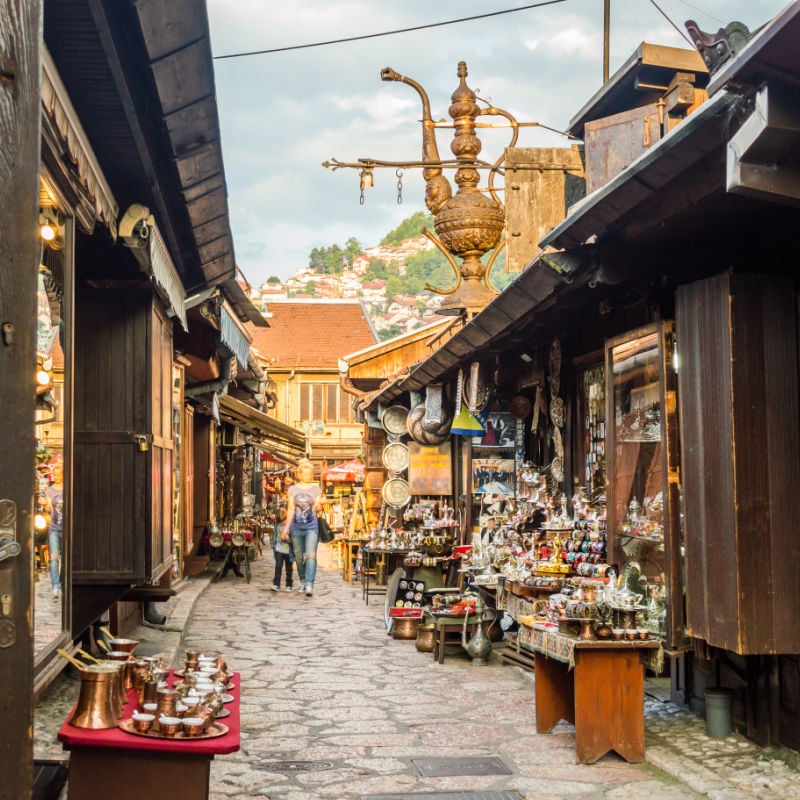 stary bazar w Sarajewie