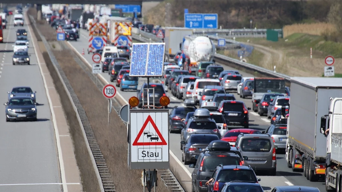 Zator na niemieckiej autostradzie