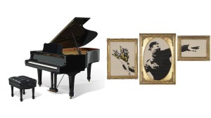 Grafika Eltona Johna Yamaha Grand Piano i Banksy’ego została sprzedana 21 lutego w Christies w Nowym Jorku. 