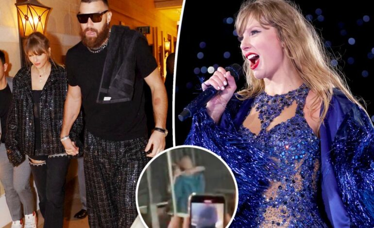 Taylor Swift namiętnie całuje Travisa Kelce’a po pierwszym koncercie w Sydney Eras Tour
