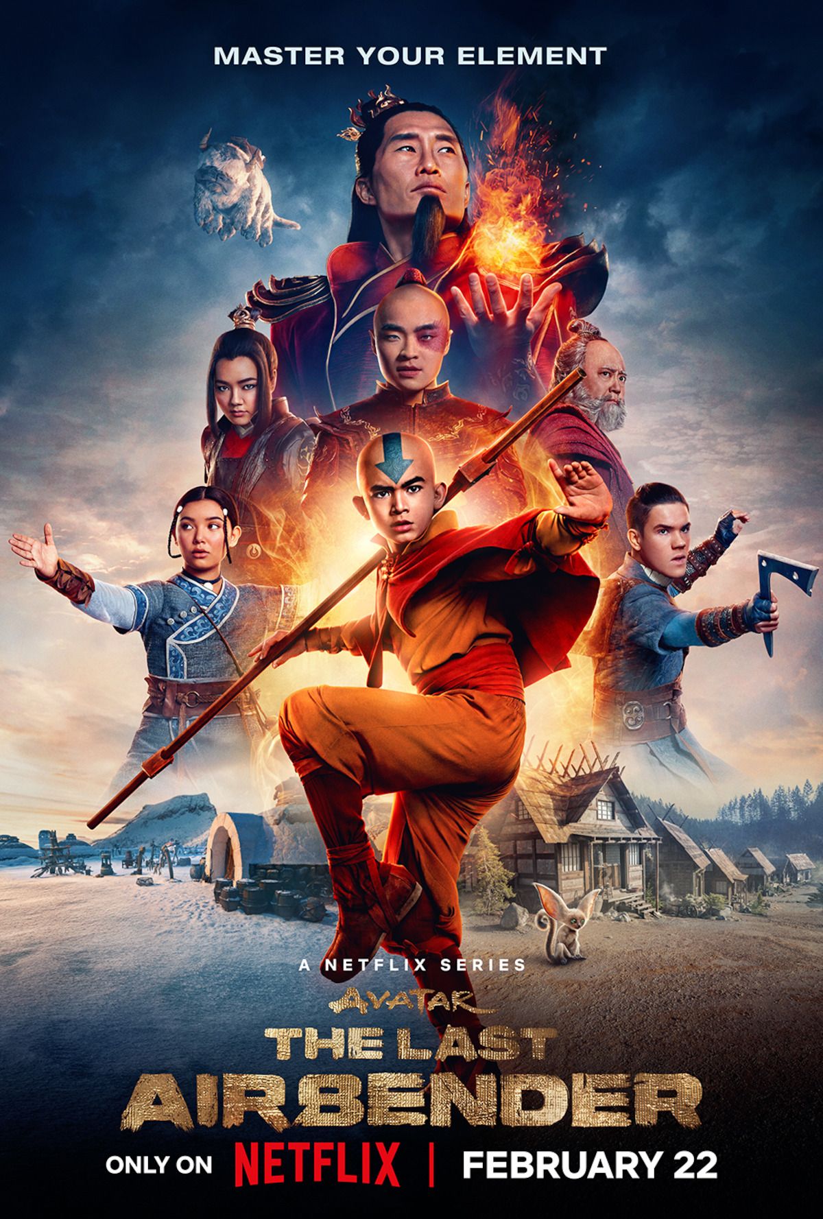 Avatar: Ostatni Władca Wiatru Plakat Netflix