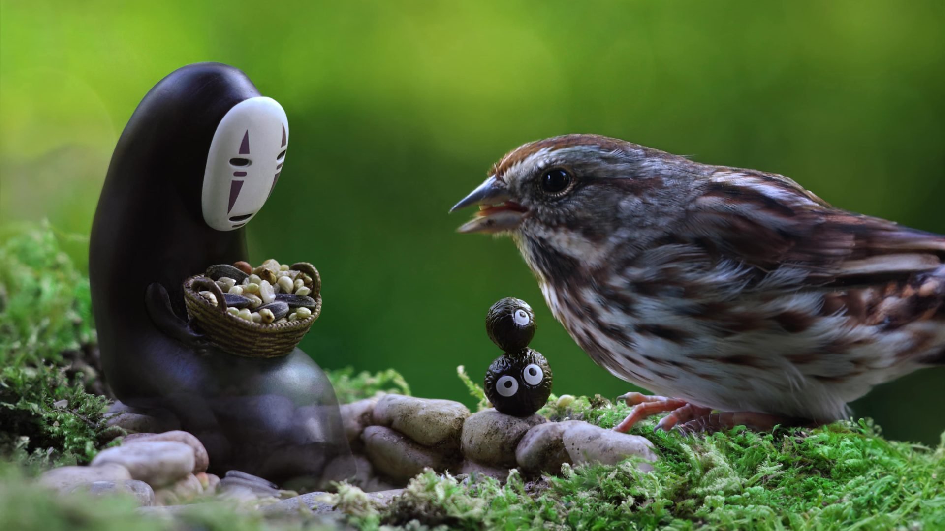 miniatury zwierzęta ptaki