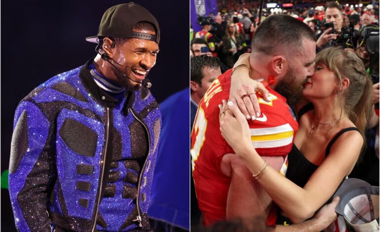 Usher daje olśniewający występ w przerwie Super Bowl, podczas gdy Taylor Swift świętuje z Travisem Kelce