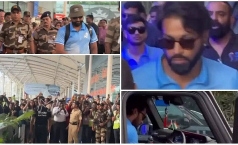 Indianie z Mumbaju: kontrastujące sceny, gdy Hardik Pandya i Rohit Sharma lądują w Bombaju przed meczem MI vs RR |  Wiadomości krykieta