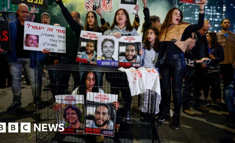 Krewni izraelskich zakładników aresztowani w ramach protestu po zerwaniu rozmów w Strefie Gazy