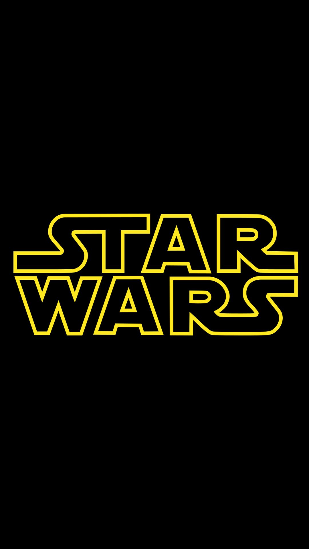 Portretowy obraz klasycznego banera z logo serii Star Wars
