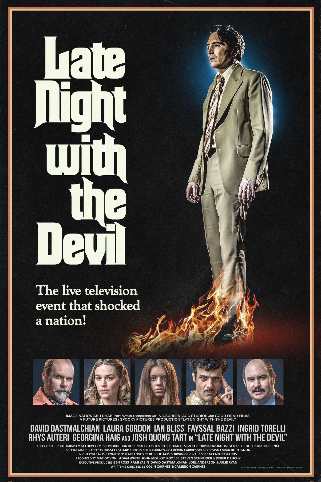 Plakat filmowy „Późna noc z diabłem”.