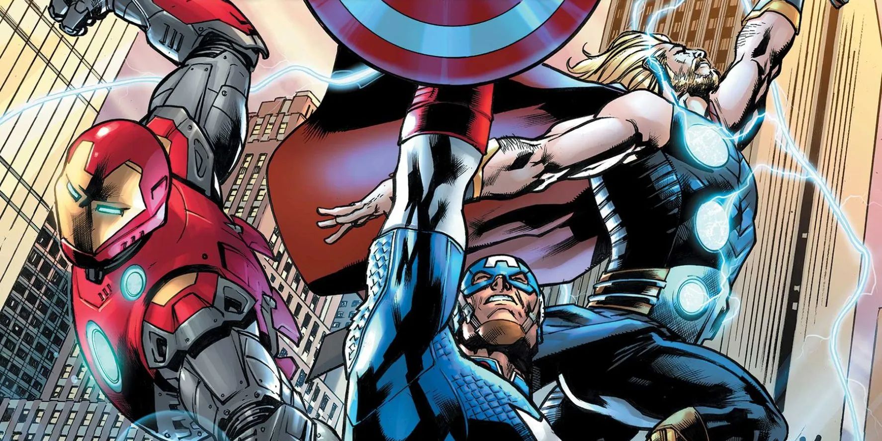 Wyróżniony obraz: Kapitan Ameryka, Iron Man i Thor na obrazie podglądu Ultimate Universe #1