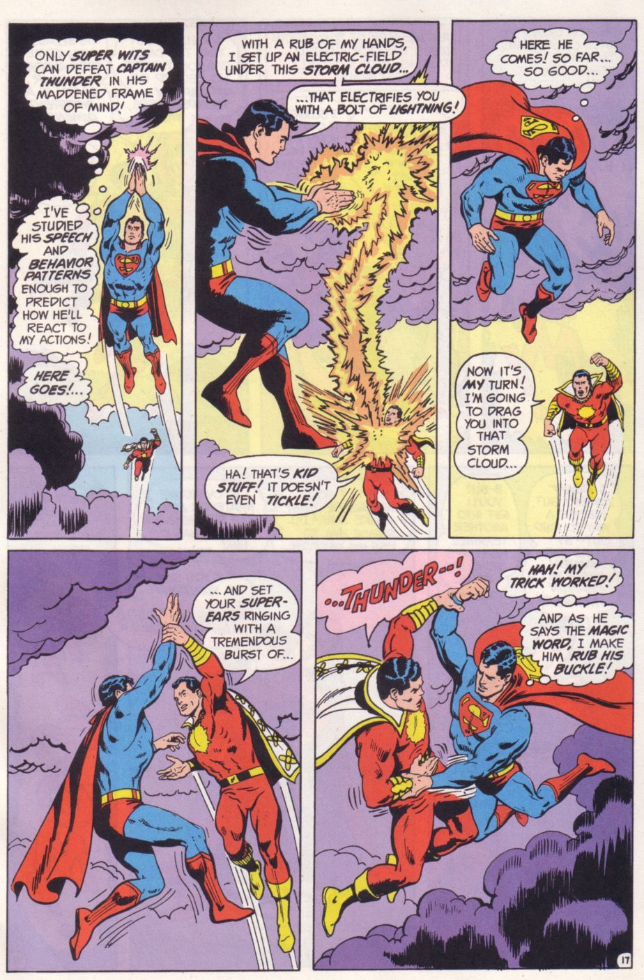 Superman namawia Thundera do wypowiedzenia swojego magicznego słowa