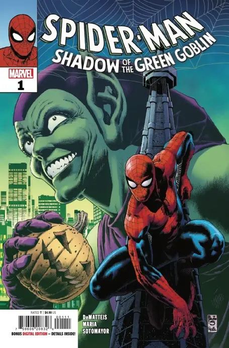 Spider-Man: Cień Zielonego Goblina #1 na okładce.