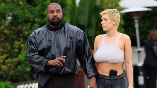 Bianca Censori nową żoną Kanye Westa po Kim Kardashian. (Twitter/Daily Loud)