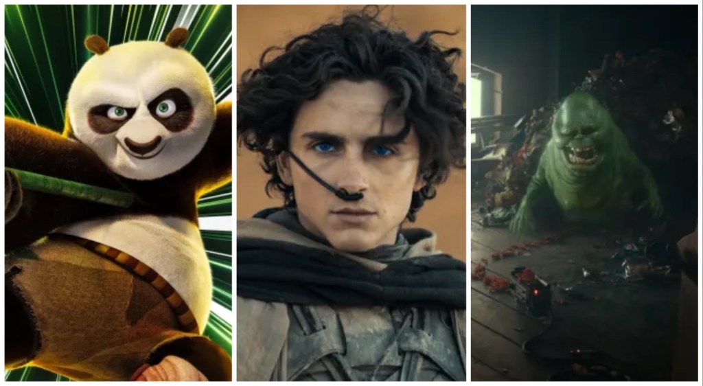 Kung Fu Panda 4, Dune: część druga, Ghostbusters: Frozen Empire