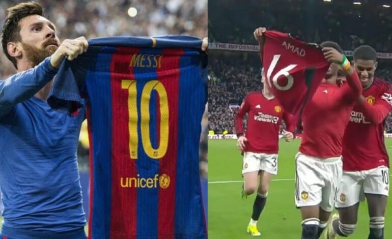 Amad Diallo odtwarza kultową celebrację Lionela Messiego po zdobyciu późniejszej zwycięskiej bramki w meczu przeciwko Liverpoolowi i otrzymaniu czerwonej kartki |  Wiadomości piłkarskie